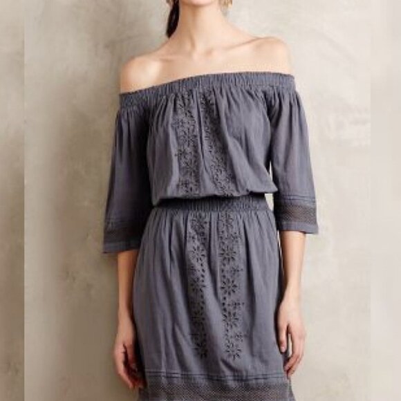 Anthropologie Revolve Tularosa Fiona Dress Folk Stone Grey Size Small Bohemian S - Picture 2 of 12